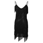 Robe Danse de Salon Charleston Noire Vintage-Dressing