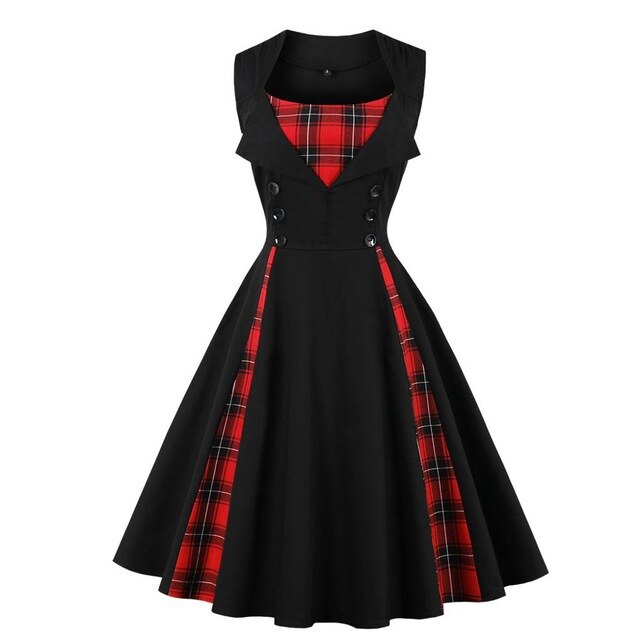 Robe Guinguette Trapèze Chic Rétro