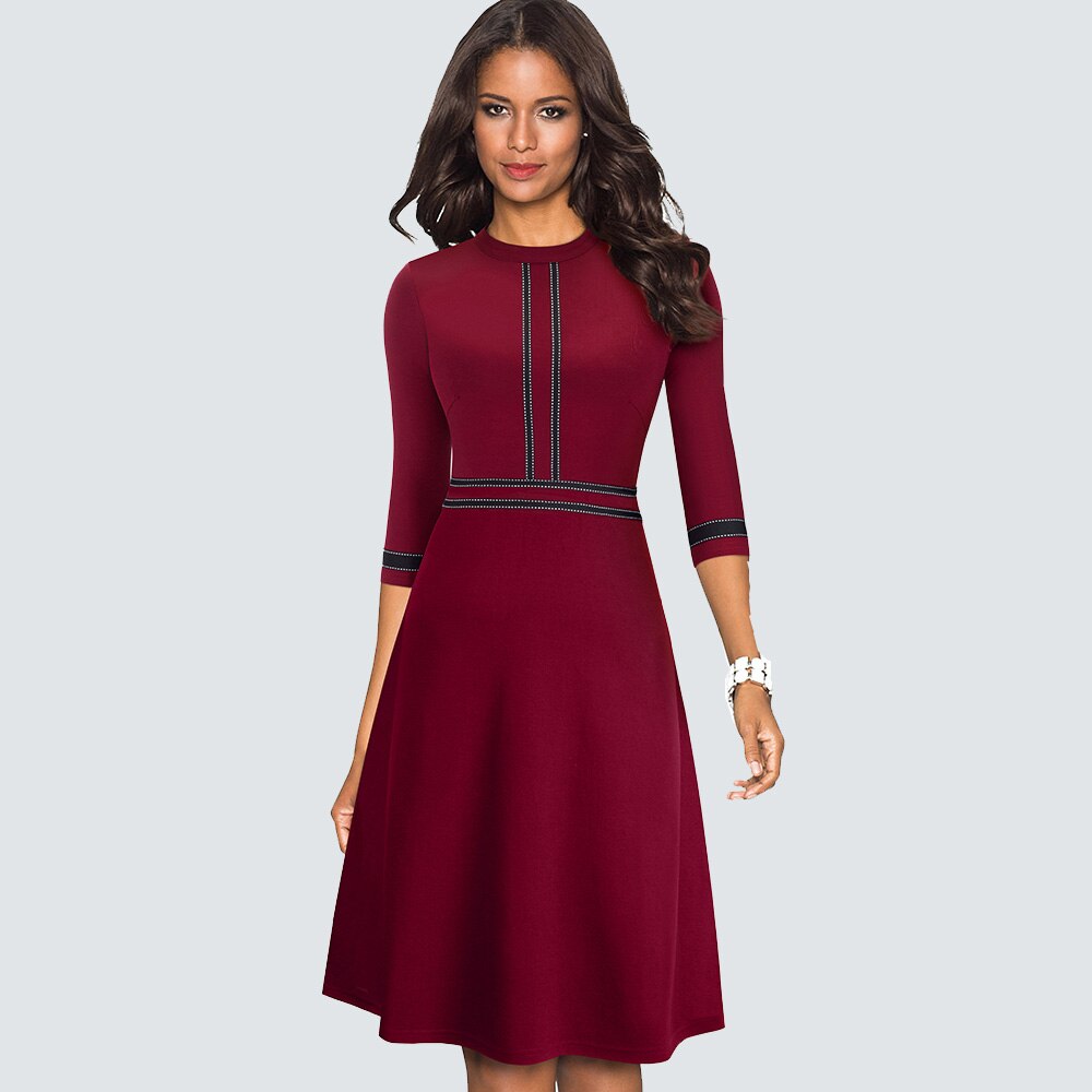 Robe Rétro Mi-Longue Style Vintage Vintage-Dressing 6