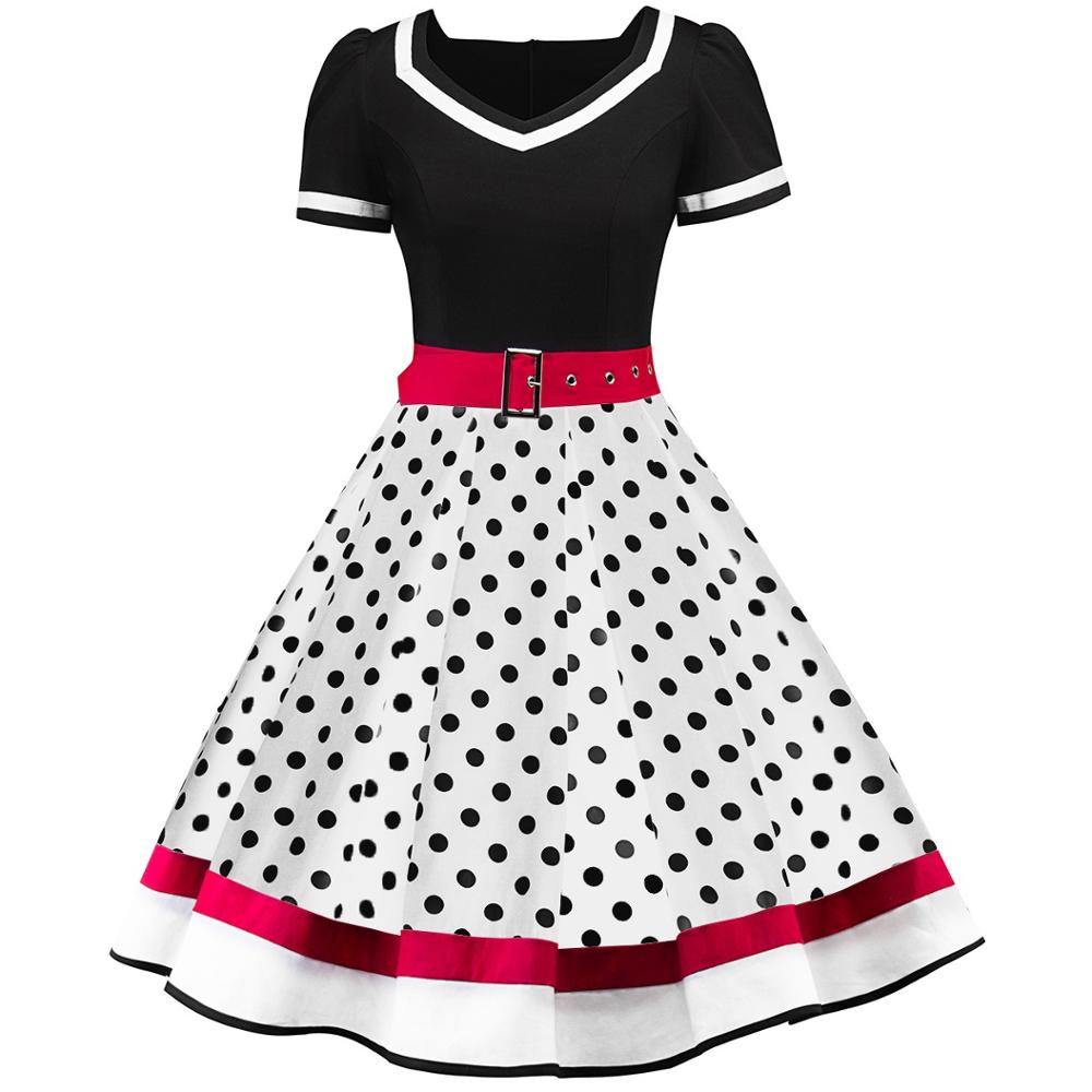 Robe Pin-Up Rockabilly Pois Noirs