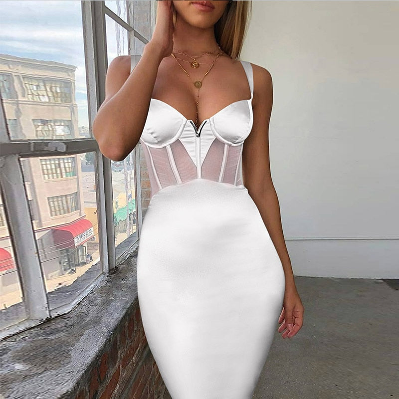 Robe Pin-Up Bustier Mi-Longue Pin-Up Vintage