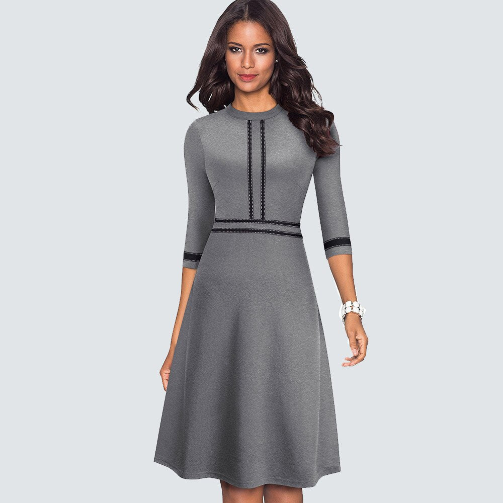 Robe Rétro Mi-Longue Style Vintage Vintage-Dressing 3