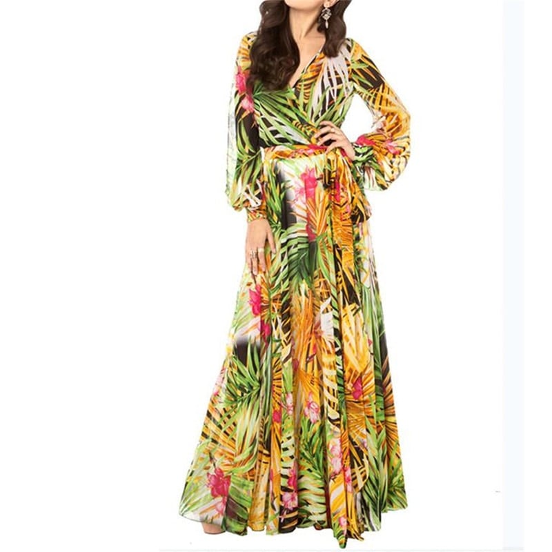 Robe vintage motif tropical – Image 6