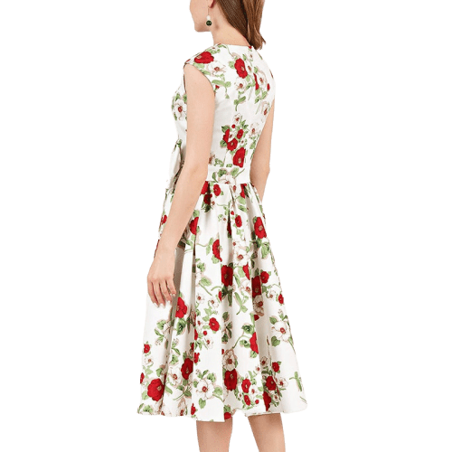 Robe vintage motif coquelicot – Image 3
