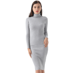 Robe Pull Col Roulé Vintage-Dressing
