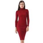 Robe Col Roulé Rouge Vintage Dressing Robe Vintage Robe Rétro Robe Rétro Chic