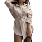 Blouse Style Vintage Beige Vintage-Dressing