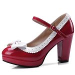 Chaussure Vintage Noeud Rouge Vintage