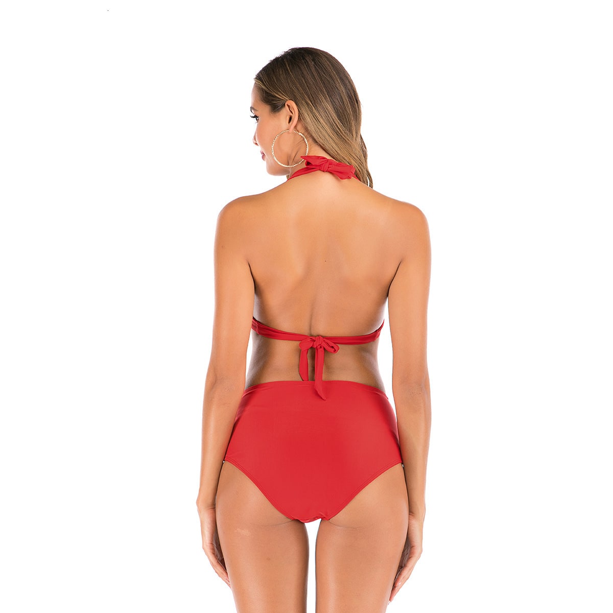 Maillots de Bain Vintage - Rouge classique – Image 3