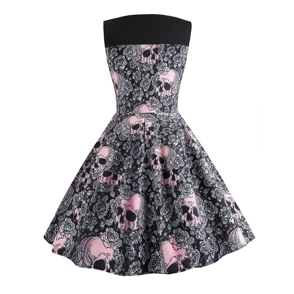 Robe Guinguette à motif crâne – Image 3