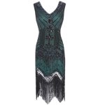 Robe Gatsby Grande Taille Verte Années Folles