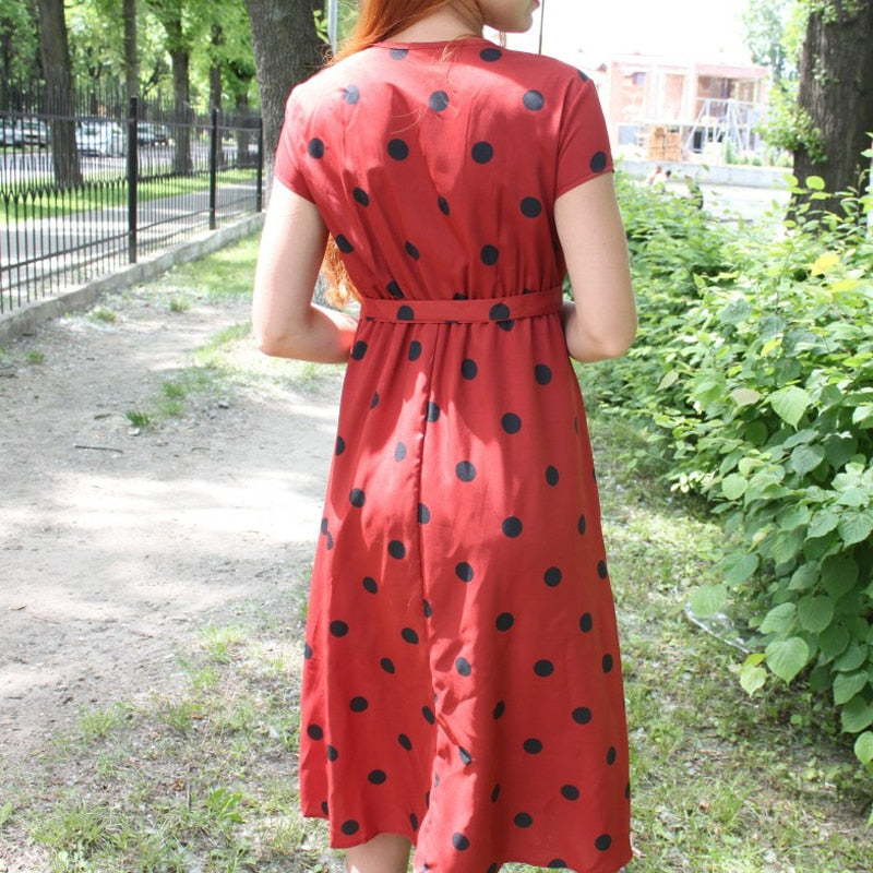 Robe Vintage trapèze pois – Image 5