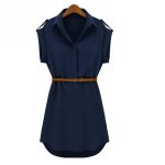Robe Pin-Up Sans Manches Bleu