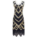 Robe Année 20 Vintage Or Gatsby