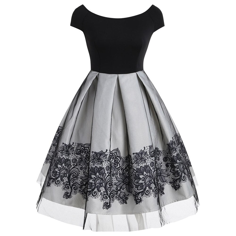 Robe Guinguette Gothique Élégante | Vintage Rétro