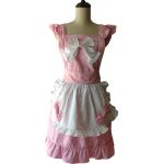 Tablier vintage rose pour cuisine