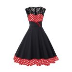 Robe Vintage Grande Taille Dentelle Rouge Style Pin-Up