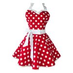 Tablier Rétro Pin-Up Rouge À Pois Blancs
