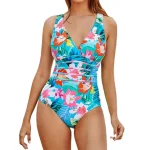 Maillot de bain une pièce rétro tropical