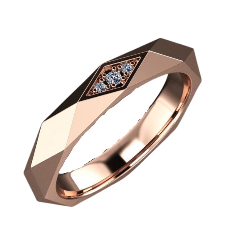 Bagues vintage avec diamant rétro – Image 4