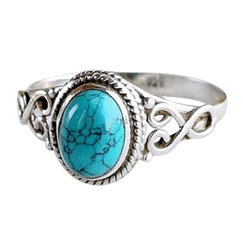 Bagues Vintage Turquoise Ethnique