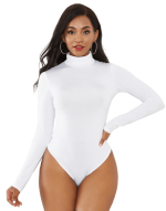 Femme Body Manche Longue Col Roulé