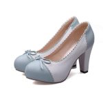 Chaussures Pin Up Talon Bleu Années 50 Vintage-Dressing