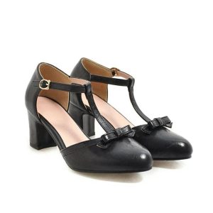 Chaussures Vintage Femme Noir Rétro Chic