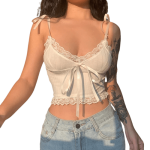 Crop Top Dentelle Blanc