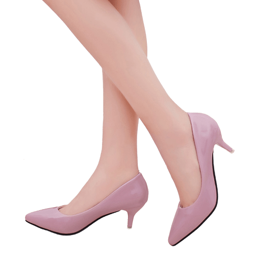 Chaussures vintage escarpins roses – Image 3
