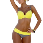 Maillot de Bain Vintage Bikini Jaune et Noir | Vintage-Dressing