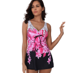 Maillot de Bain Vintage Noir et Rose | Vintage-Dressing