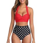 Maillot De Bain Vintage Taille Haute Push Up Style Pin-Up 