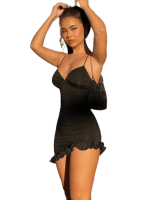 Mini robe courte vintage dressing devant