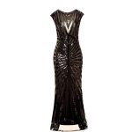 Robe Année 20 Noire Gatsby