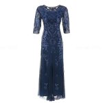 Robe Années 20 Bleue Vintage Rétro Chic