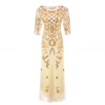 Robe Années 20 Ivoire Vintage Rétro Chic