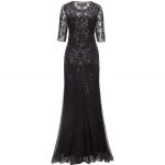 Robe Années 20 Noire Vintage Rétro Chic