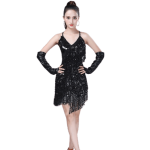 Robe Charleston Courte Noire Année 20 Vintage-Dressing