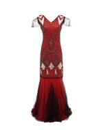 Robe Gatsby Charleston Bordeaux Années 20