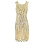 Robe Gatsby Courte Or Années 20