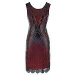 Robe Gatsby Courte Rouge et Noire Rétro Chic
