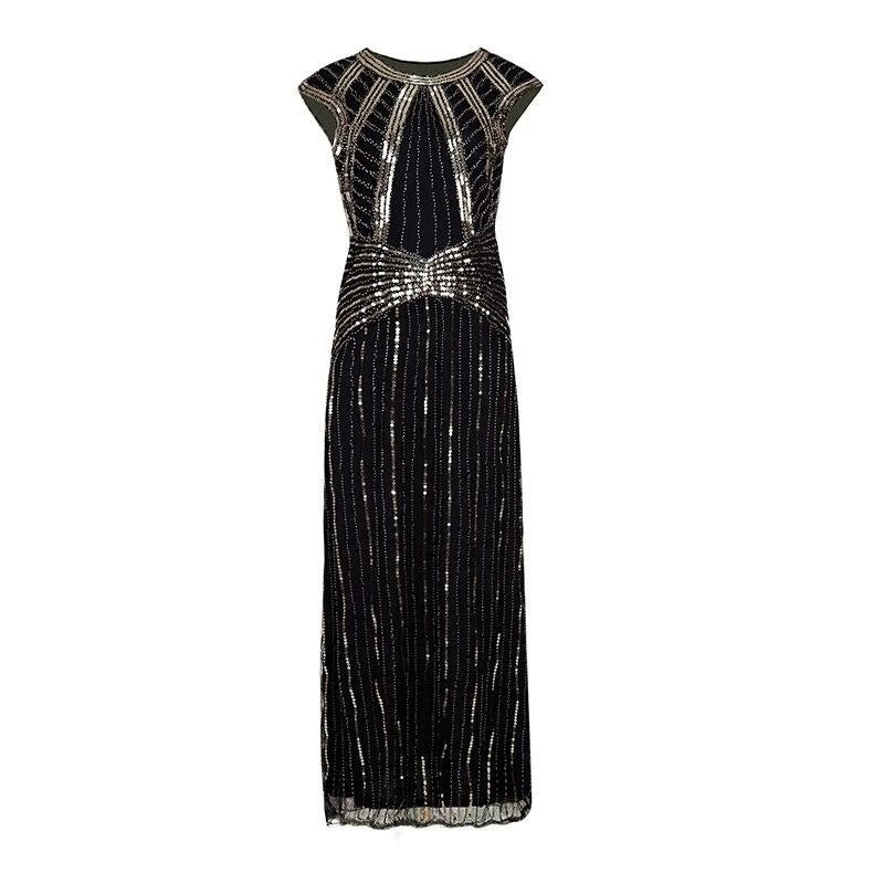 Robe Gatsby Longue Noire Année 20