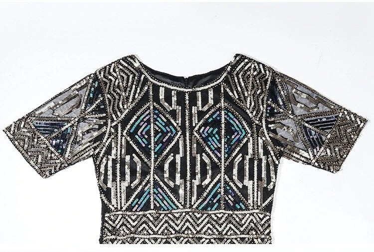 Robe Gatsby dorée élégante – Image 4