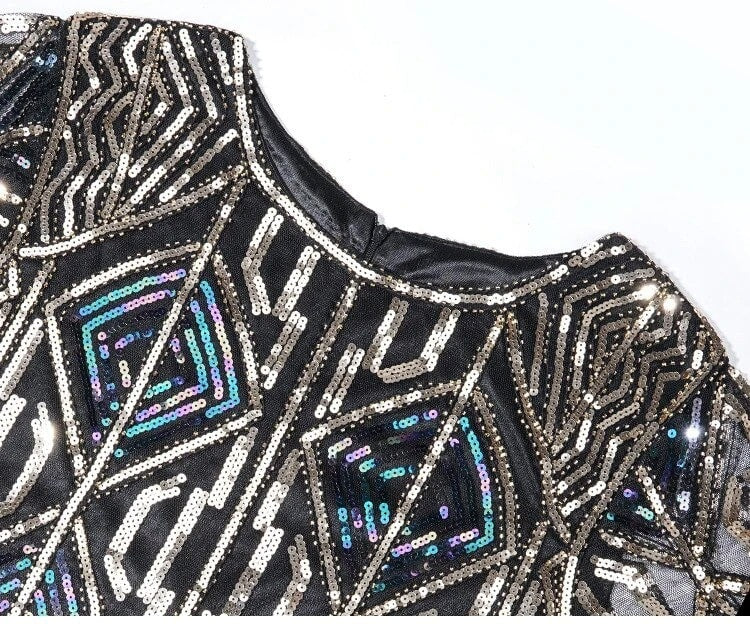 Robe Gatsby dorée élégante – Image 5