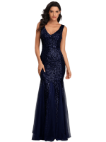 Robe Gatsby Mariage Marine Chic Rétro