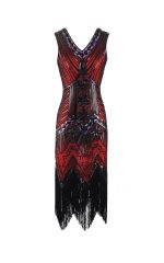 Robe Gatsby Mariage Rouge Années Folles