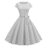 Robe Guinguette Blanche Vintage