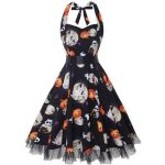 Robe Guinguette Noire Halloween | Vintage-Dressing