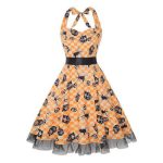 Robe Guinguette Orange Halloween | Vintage-Dressing